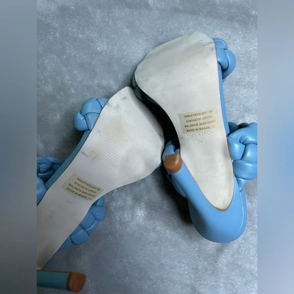 Steve Madden Light Blue Braided Heels Size 8 - Picture 3 of 9